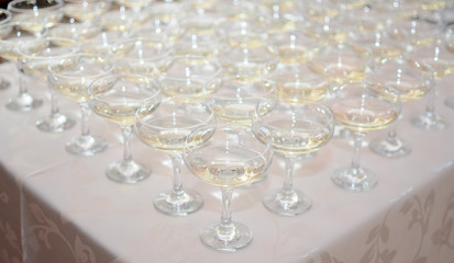 glasses of champagne for celebration