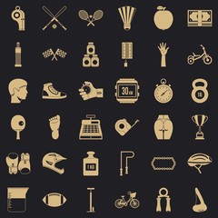 Wall Mural - Exercise icons set. Simple style of 36 exercise vector icons for web for any design