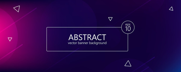 Wall Mural - abstract banner with gradient shapes