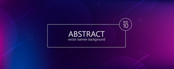 Wall Mural - abstract banner with gradient shapes