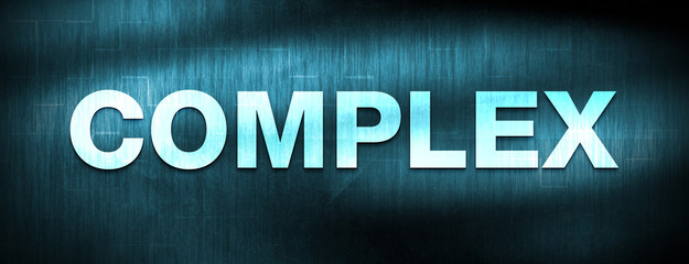 Complex abstract blue banner background