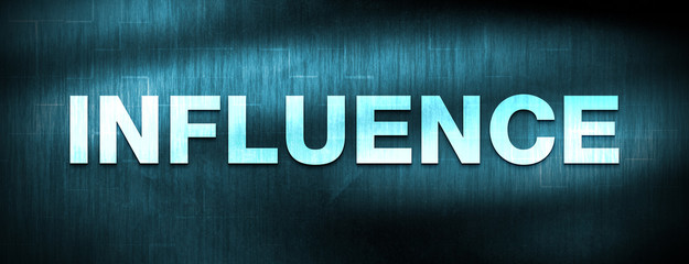 Wall Mural - Influence abstract blue banner background