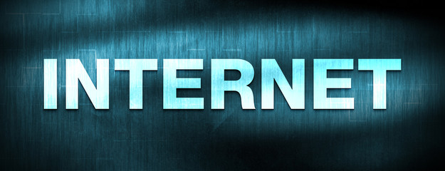 Wall Mural - Internet abstract blue banner background