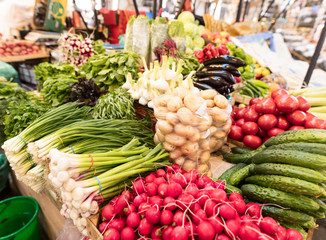 Traditional fruits and vegetables market.