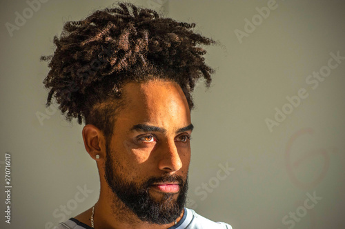 Handsome Young Man With Serious Expression In Face And Expressive