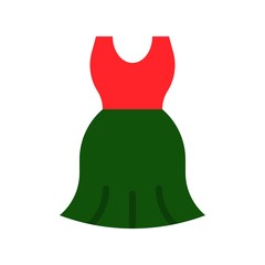 Women dress vector illustration, flat style icon