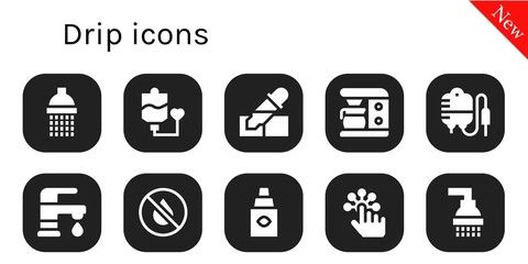 Poster - drip icon set