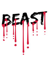 Blut Tropfen Bodybuilder Beast Mode Monster Stark Kämpfer Fitness Training Muskeln Graffiti Cool Logo
