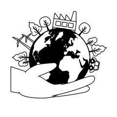 Wall Mural - earth day card