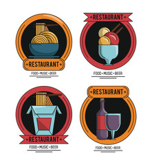 Poster - Set of restaurant emblems