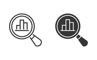 Sticker - Data analysis vector icon for graphic and web design.