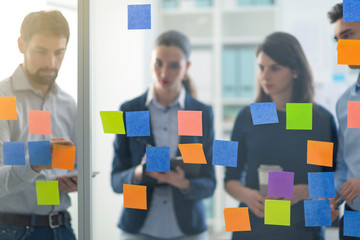 Young business team working together in the office