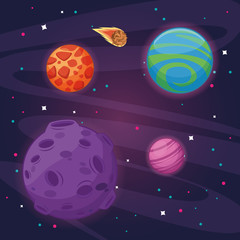 Sticker - Milkyway space scenery cartoon