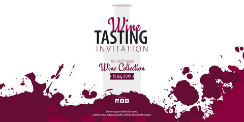 Wine tasting. Template for promotions or presentations of wine events.