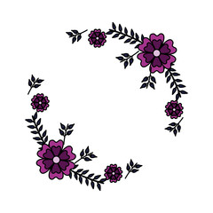 Wall Mural - flowers wreath decoration