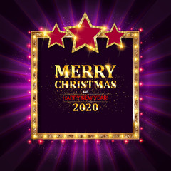 Canvas Print - Vector Christmas and new year 2020