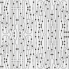 Leinwandbilder - Vector circuit board illustration. Abstract circuit board background