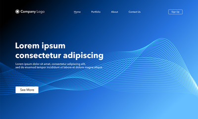Wall Mural - Asbtract background website Landing Page. Template for websites, or apps. Modern design. Abstract vector style.
