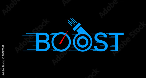 Fotomural Boost logo on black background