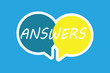 © Artur - Word writing text Answers. Business concept for Reactions responses to questions statements or situations Choices.