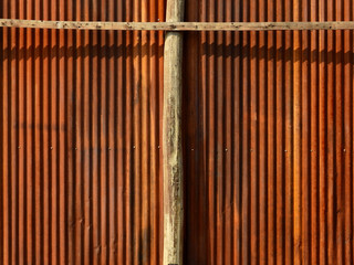 Wall Mural - old zinc wall with rust texture background