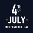 © Kristina Chistiakova - Fourth of July, United Stated independence day greeting. July 4th typographic design. Usable for greeting cards, banners