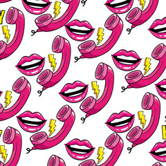 Sticker - Pop art background pattern cartoons