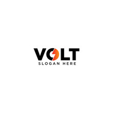 Creative Volt Logo Design Vector