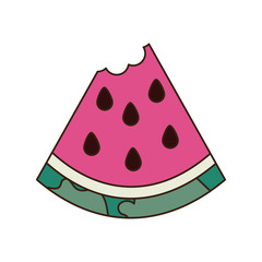 Sticker - portion of watermelon and white background