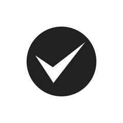 Poster - Black check mark icon. Flat icon checklist mark symbol vector illustration.