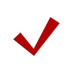 Fototapete - Red check mark icon. Flat icon checklist mark symbol vector illustration.