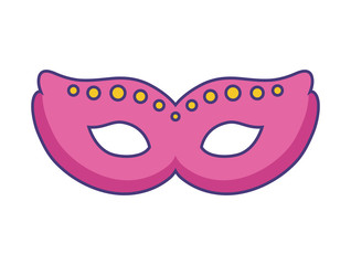 Poster - mask carnival accessory isolated icon