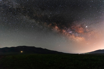 beautiful starry sky. milky way galaxy.