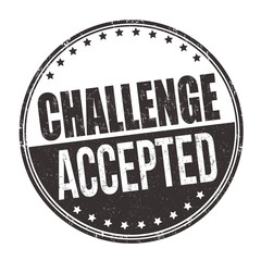 Wall Mural - Challenge accepted sign or stamp