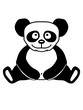 clipart panda bär asiatisch bambus fresser süß niedlich sitzend comic cartoon design cool klein bärchen