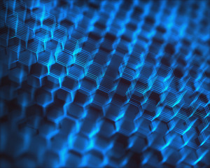 Wall Mural - graphene structural concept atomic connection. conceptual abstract image with graphene structural co