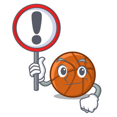 Sticker - With sign basket ball in the character shape