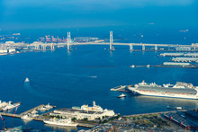 Yokohama Bay Bridge In Japan