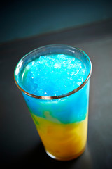 Poster - Blue hawaii drink in glass