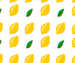 © Volkova Evgeniia - a pattern of lemons with leaves vector graphics