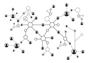Wall Mural - network connection abstract background