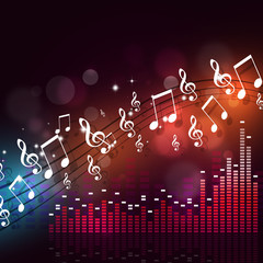 Wall Mural - party music notes background