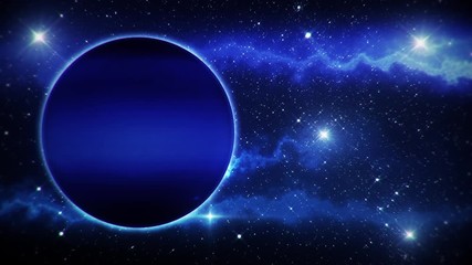 Wall Mural - Neptune Space Planet Loopable Motion Graphic Background