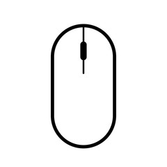 Wall Mural - modern wireless computer mouse icon white background
