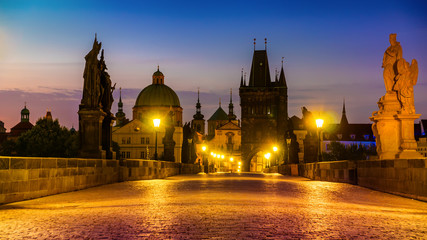 Sticker - Charles Bridge at sunrise