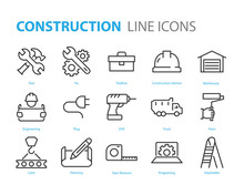 Set Of Construction Icons, Such As Engineer, Working, Tool