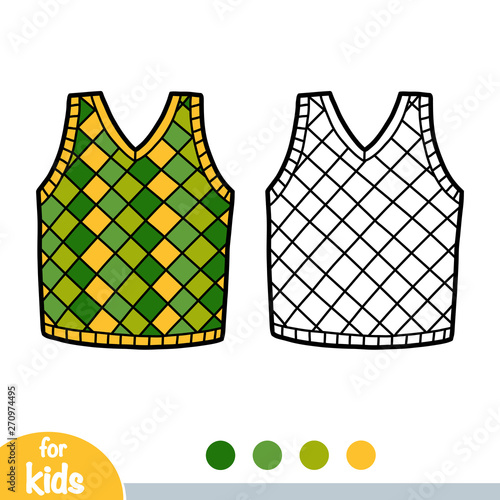 Fotomural Coloring book, Men's plaid vest