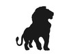 lion silhouette front view. isolated vector image
