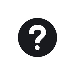 Aufkleber - Question Mark icon, Help Sign Symbol Vector Logo Template