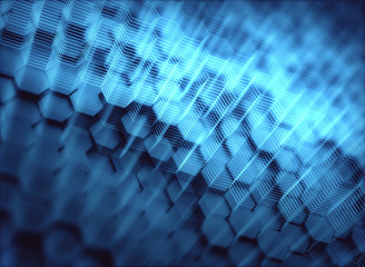 Wall Mural - graphene structural concept atomic connection. conceptual abstract image with graphene structural co
